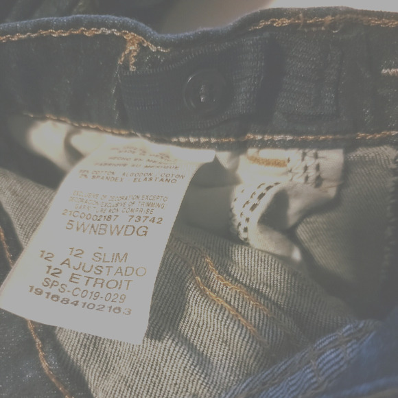 Wrangler Boys Classic Boot Jeans Adjustable Waist Band sz 12 Slim Dark Blue Nice - Picture 6 of 6